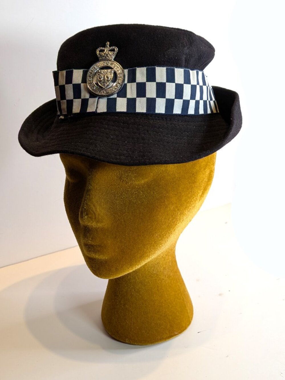 Vintage Women police officer’s hat from the Cheshire Constabulary.